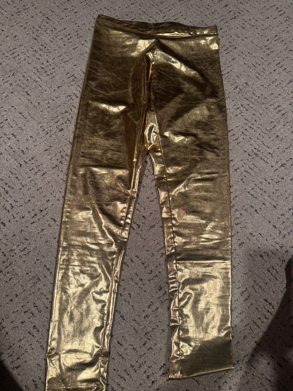 Gold Metallic Leggings - Women Pants & Jumpsuits